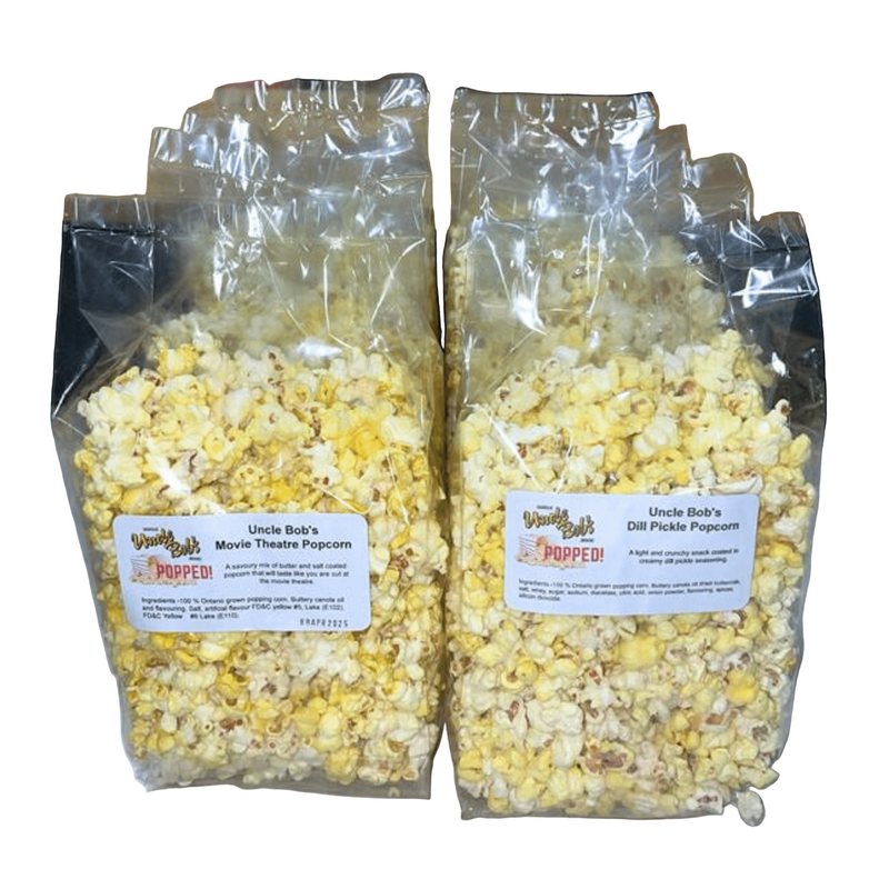 Popped Savoury Snack Pack: Popped Corn - Uncle Bob's Popcorn – Uncle Bob's Popcorn