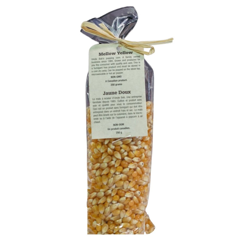 Traditional Yellow Popcorn Kernels (250g) - Uncle Bob&