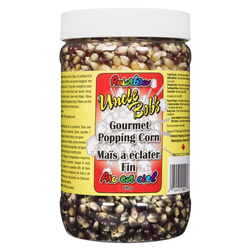 Rainbow Jar Coloured Popcorn Kernels - Uncle Bob&